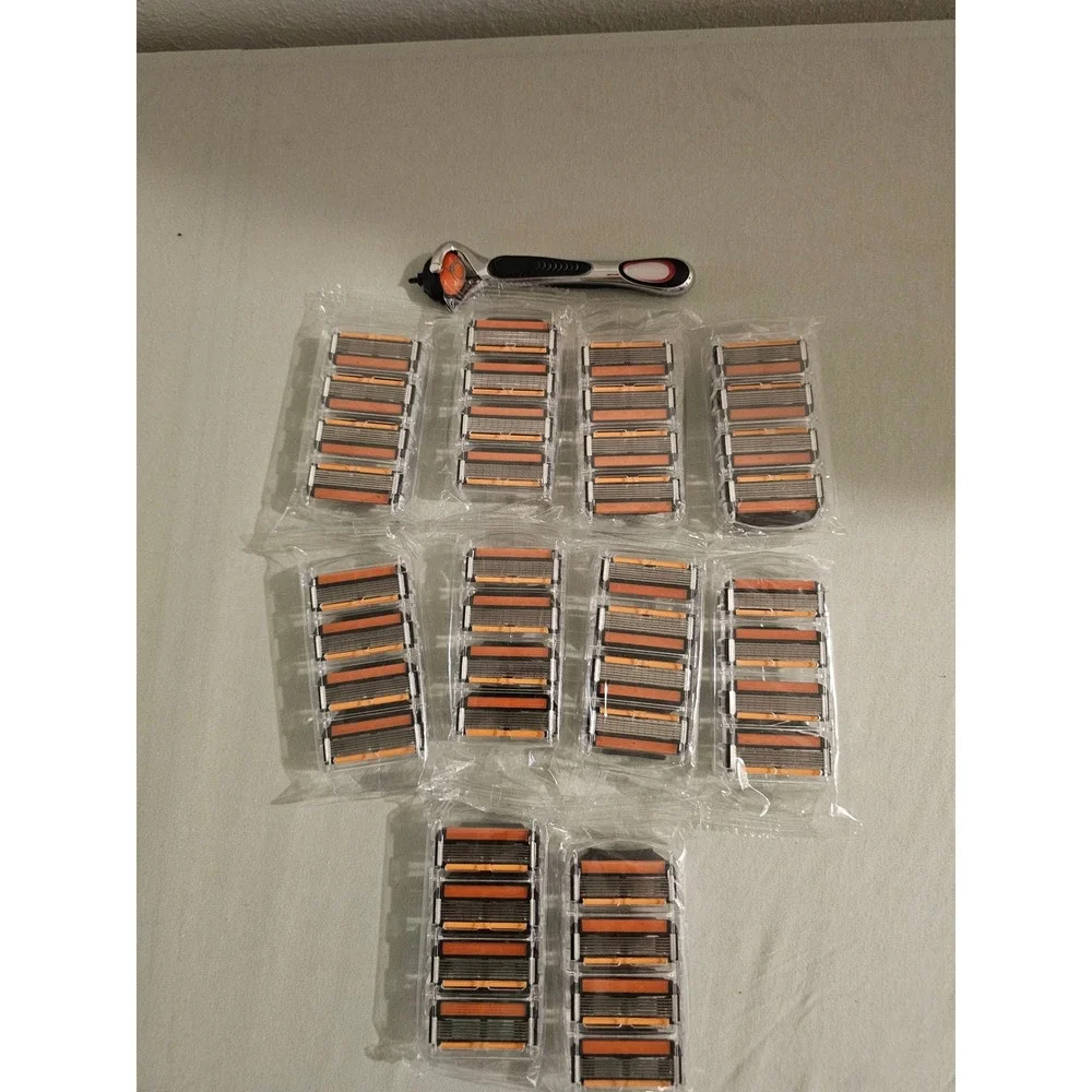 Unbranded Fusion 5 Razor Handle with 40 Replacement Blade Cartridges Bulk Set